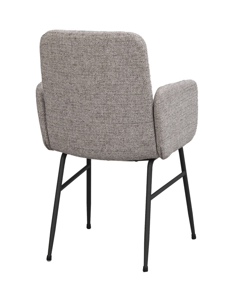 Conklin karmstol mörkbeige tyg/svarta metallben, en produkt av hög kvalitet till bra pris från Ulfåsa möbler