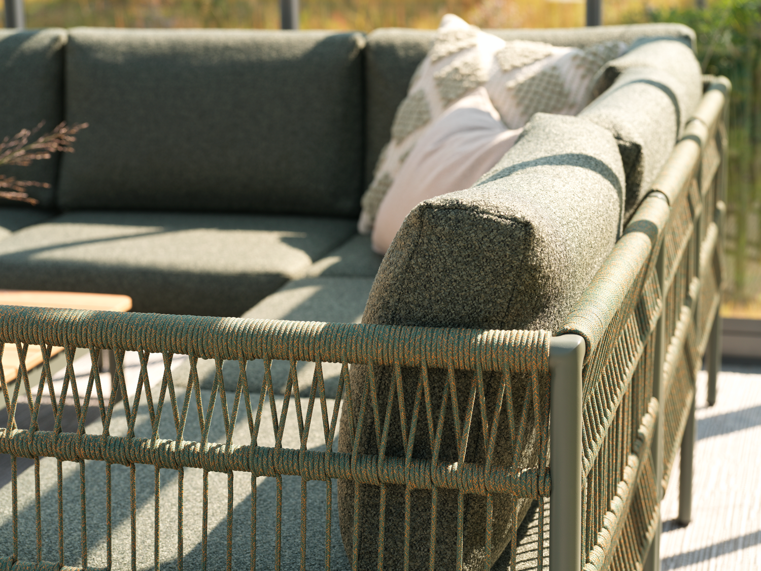 Reno hörn Nordic Green / Raw Avocado, en produkt av hög kvalitet till bra pris från Ulfåsa möbler